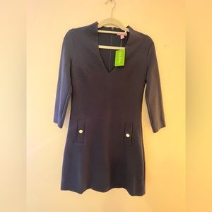 NWT Lilly Pulitzer long sleeve navy blue dress size small